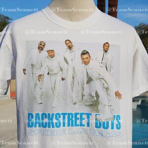 NEW 2026 Backstreet Boys White Sphere Shirt // Into the Millennium Las Vegas